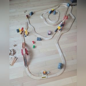 Trains (mostly Brio) and train tracks